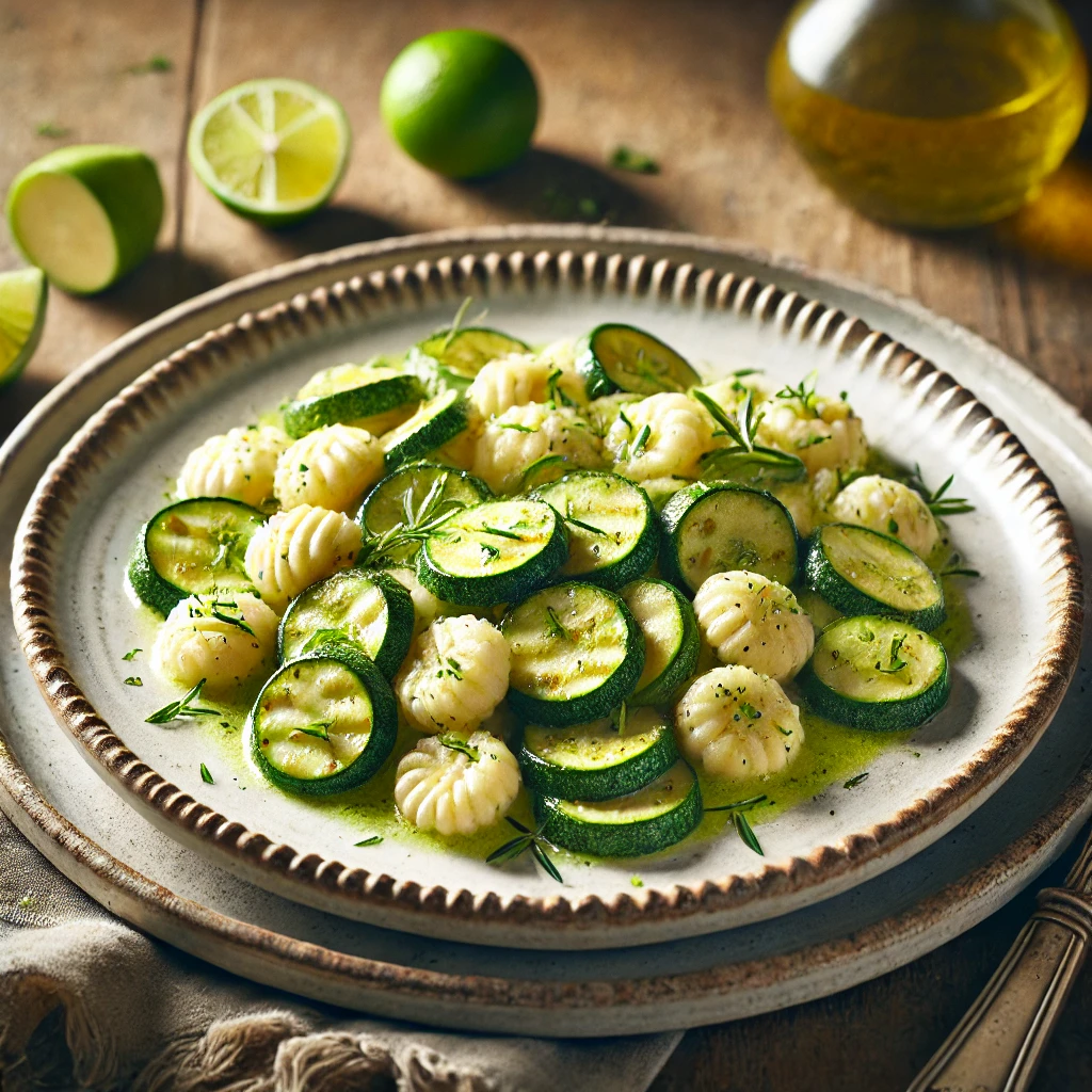 Zucchini-Limetten Gnocchi